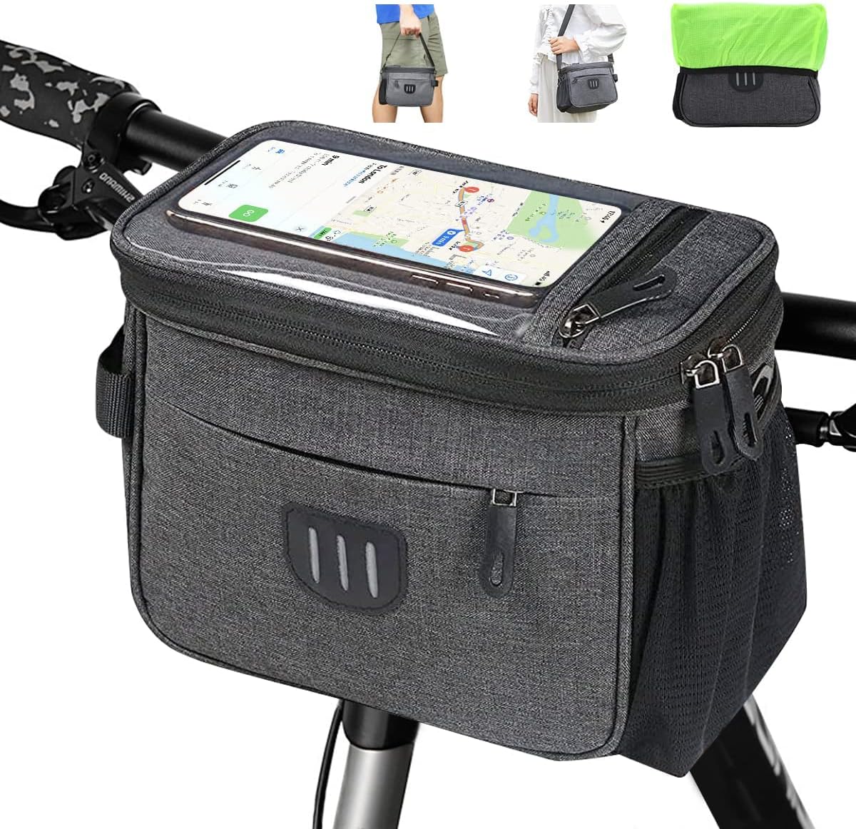 LOMUG Fahrrad Lenkertasche, 5L Wasserdichter Fahrradtasche Lenker mit ...